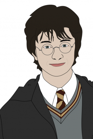 An illustration of Harry Potter, the protagonist of the popular "Harry Potter" series 